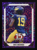 Bryce Underwood 2025 Leaf 15th Anniversary '91 Leaf Purple Sparkles #91B21 #7/7 RC at PristineAuction.com