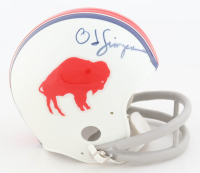 O. J. Simpson Signed Bills Throwback Mini Helmet (GTSM) at PristineAuction.com