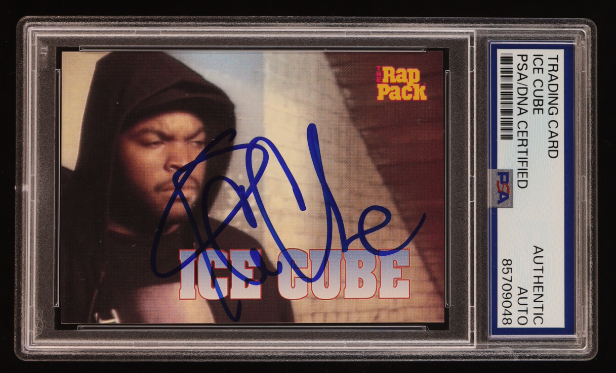 Ice Cube Signed 1991 Premier The Rap Pack #46 (PSA) at PristineAuction.com Ice Cube Signed 1991 Premier The Rap Pack #46 (PSA) at PristineAuction.com