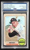 Brooks Robinson Signed 1968 Topps #20 (PSA Encapsulated) at PristineAuction.com