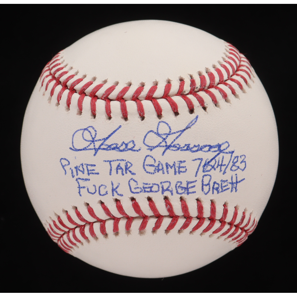 Goose Gossage Signed OML Baseball Inscribed "Pine Tar Game 7/24/83" & "F*** George Brett" (JSA) at PristineAuction.com