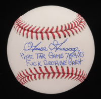 Goose Gossage Signed OML Baseball Inscribed "Pine Tar Game 7/24/83" & "F*** George Brett" (JSA) at PristineAuction.com