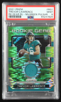 Trevor Lawrence 2021 Panini Prizm Rookie Gear Neon Green Pulsar #1 RC (PSA 9) at PristineAuction.com