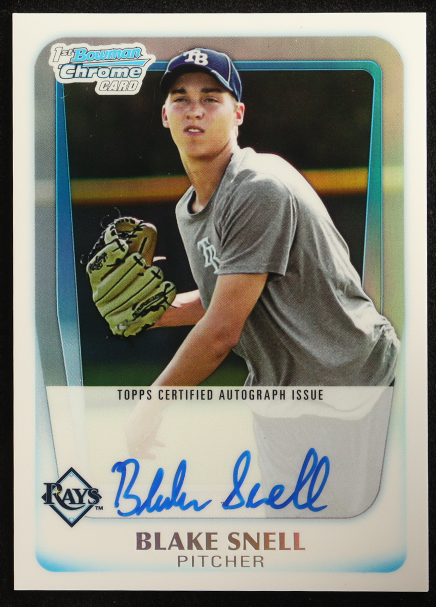 Blake Snell 2011 Bowman Chrome Draft Prospect Autographs Refractors #BSN #189/500 RC at PristineAuction.com Blake Snell 2011 Bowman Chrome Draft Prospect Autographs Refractors #BSN #189/500 RC at PristineAuction.com