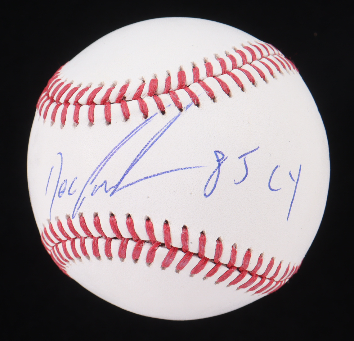 Dwight "Doc" Gooden Signed OML Baseball Inscribed "84 R.O.Y." & "85 CY" (Wilder Side of Sports) at PristineAuction.com Dwight "Doc" Gooden Signed OML Baseball Inscribed "84 R.O.Y." & "85 CY" (Wilder Side of Sports) at PristineAuction.com