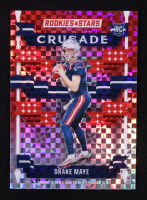 Drake Maye 2024 Rookies and Stars Crusade Red Plaid #22 RC at PristineAuction.com