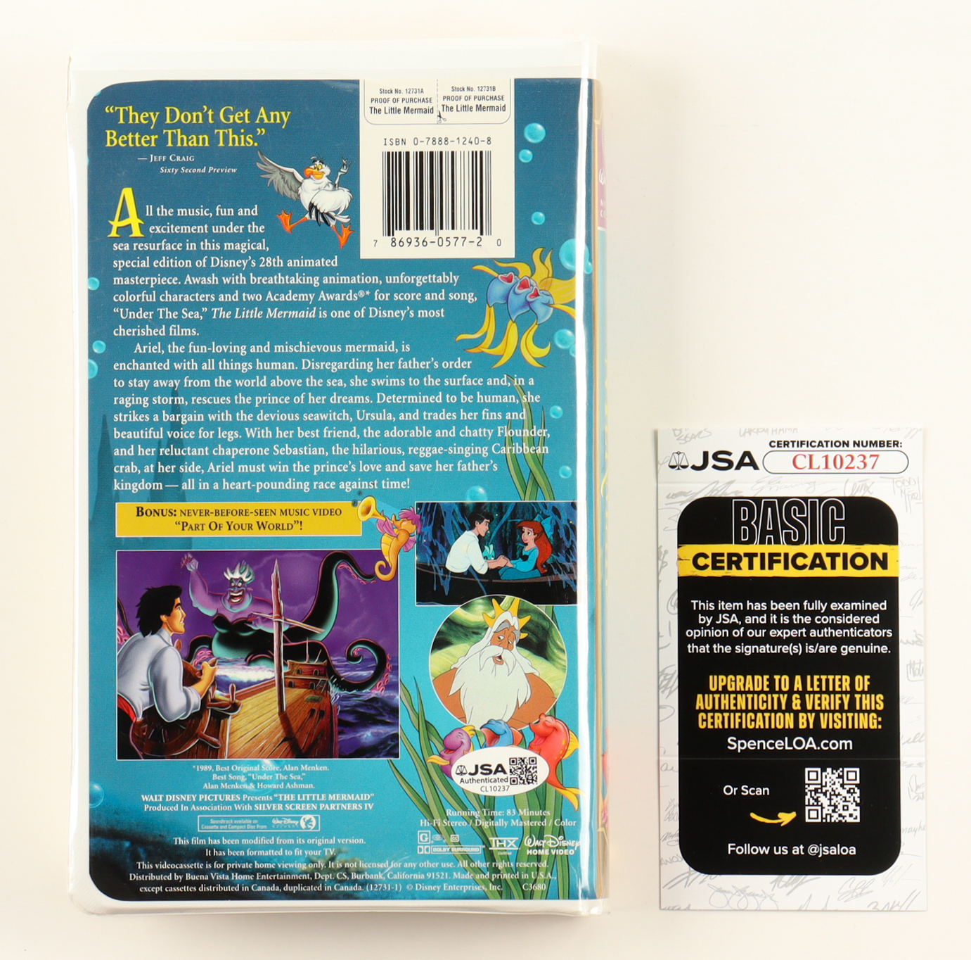 Jodi Benson Signed "The Little Mermaid" VHS Tape Inscribed "Ariel" (JSA) at PristineAuction.com Jodi Benson Signed "The Little Mermaid" VHS Tape Inscribed "Ariel" (JSA) at PristineAuction.com