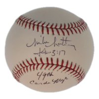 Mike Matheny Signed OML Baseball Inscribed "49th Cards Mgr" (JSA & PSA) at PristineAuction.com
