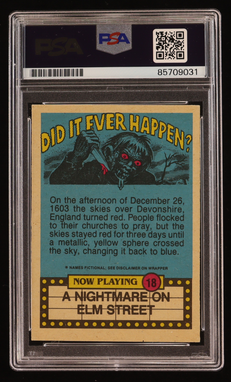 Robert Englund Signed Topps Hey Who Swiped My Undershirt? A Nightmare On Elm Street #18 (PSA) at PristineAuction.com Robert Englund Signed Topps Hey Who Swiped My Undershirt? A Nightmare On Elm Street #18 (PSA) at PristineAuction.com