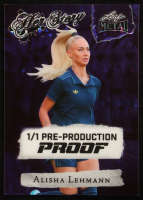 Alisha Lehmann 2024 Leaf Metal Women Of Sport HerStory Purple Pulsar Pre-Production Proof #NNO #1/1 at PristineAuction.com