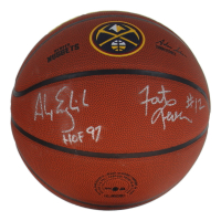 Alex English & Fat Lever Signed Nuggets Logo Wilson Basketball Inscribed "HOF 97" (JSA) at PristineAuction.com