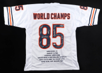 1985 Bears World Champions Highlights Jersey Team-Signed by (14) with Mike Singletary, Willlie Gault, Shaun Gayle, Stefan Humphries (JSA) at PristineAuction.com