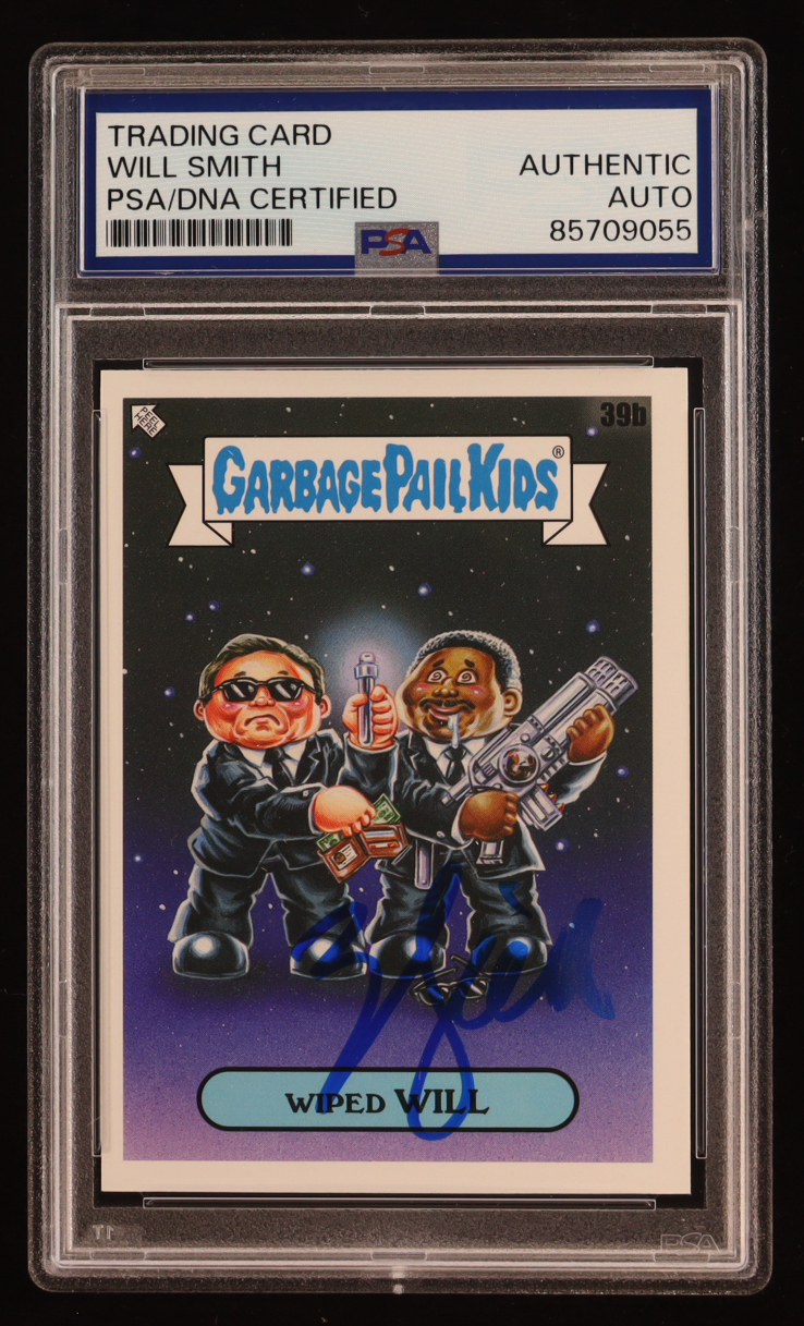 Will Smith Signed 2023 Topps Garbage Pail Kids Men In Black Wiped Will (PSA) at PristineAuction.com Will Smith Signed 2023 Topps Garbage Pail Kids Men In Black Wiped Will (PSA) at PristineAuction.com