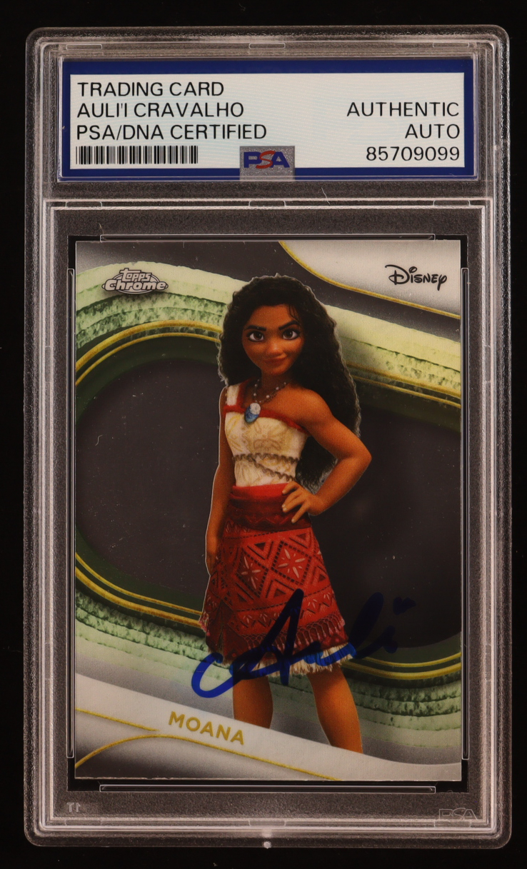 Auli'i Cravalho Signed 2025 Topps Chrome Disney Moana #10 (PSA) at PristineAuction.com Auli'i Cravalho Signed 2025 Topps Chrome Disney Moana #10 (PSA) at PristineAuction.com