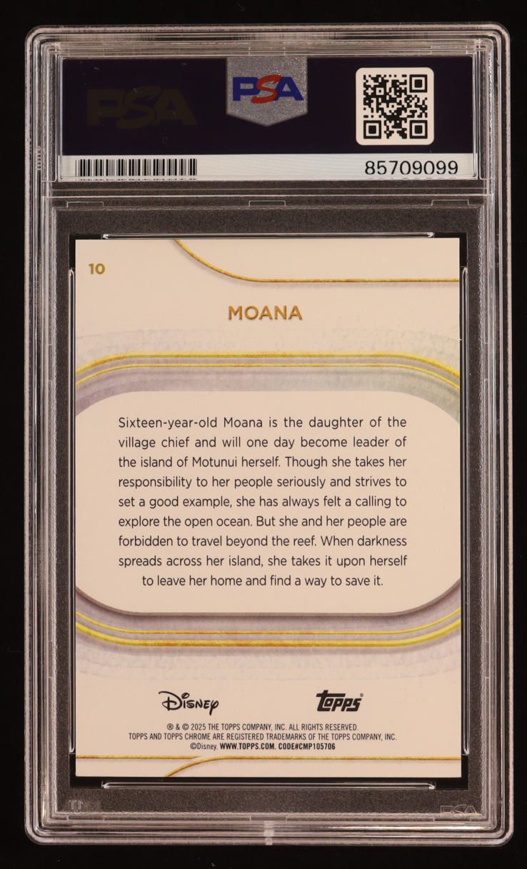 Auli'i Cravalho Signed 2025 Topps Chrome Disney Moana #10 (PSA) at PristineAuction.com Auli'i Cravalho Signed 2025 Topps Chrome Disney Moana #10 (PSA) at PristineAuction.com