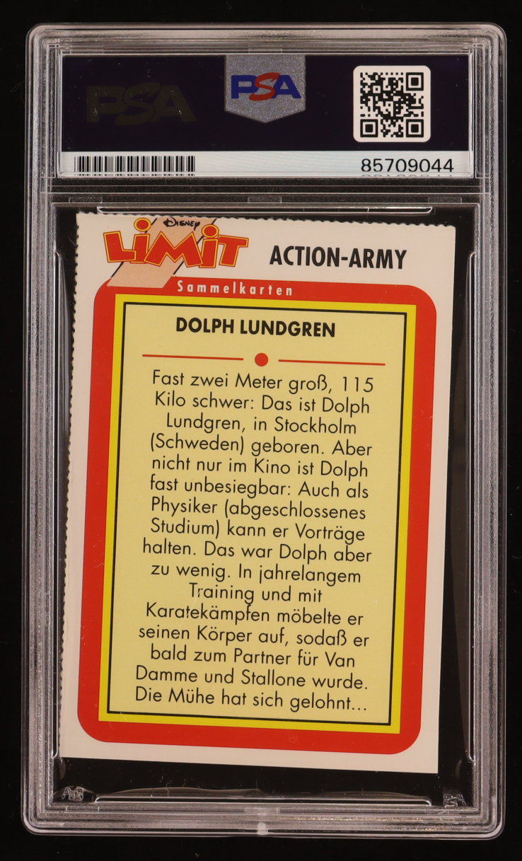 Dolph Lundgren Signed Disney Limit Action-Army Sammelkarten (PSA) at PristineAuction.com Dolph Lundgren Signed Disney Limit Action-Army Sammelkarten (PSA) at PristineAuction.com