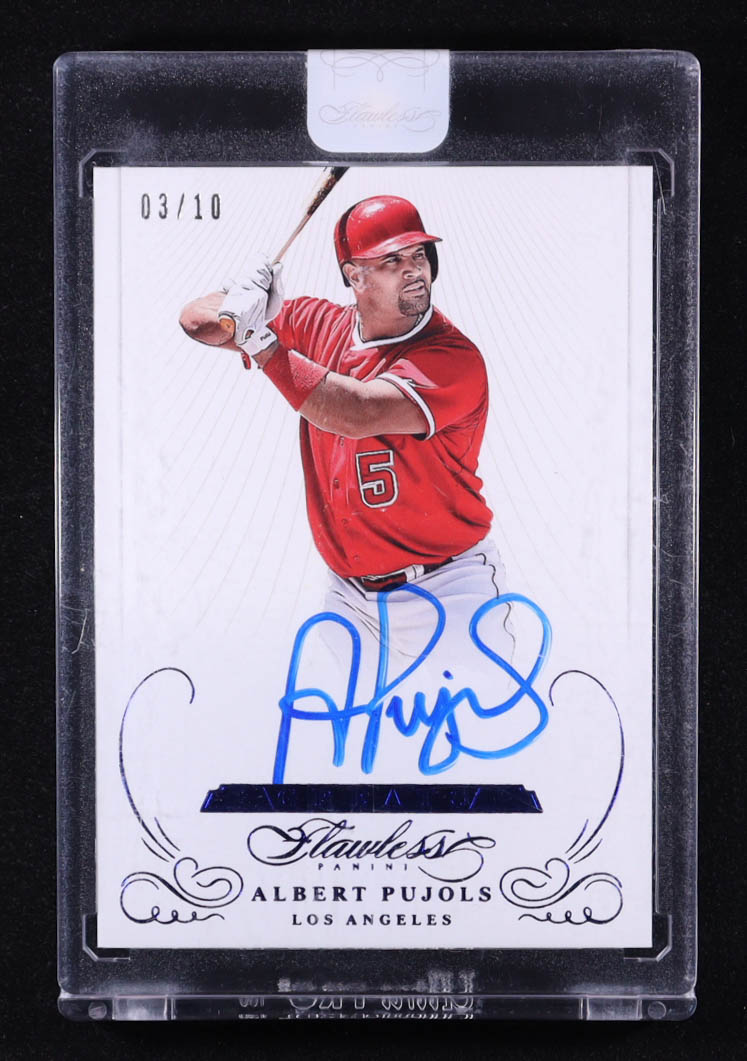 Albert Pujols 2016 Panini Flawless Greats Autographs Sapphire #GAAP #03/10 at PristineAuction.com Albert Pujols 2016 Panini Flawless Greats Autographs Sapphire #GAAP #03/10 at PristineAuction.com