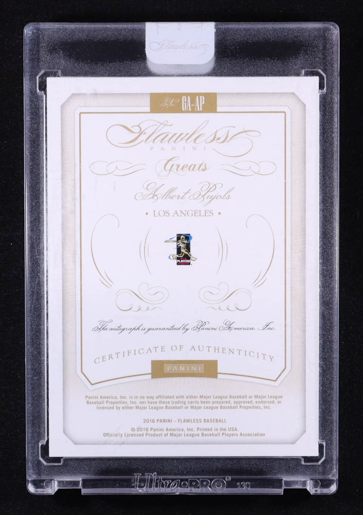 Albert Pujols 2016 Panini Flawless Greats Autographs Sapphire #GAAP #03/10 at PristineAuction.com Albert Pujols 2016 Panini Flawless Greats Autographs Sapphire #GAAP #03/10 at PristineAuction.com