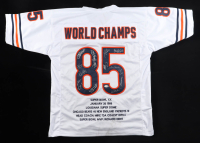 1985 Bears World Champions Highlights Jersey Team-Signed by (14) with Mike Singletary, Willlie Gault, Shaun Gayle, Stefan Humphries (JSA) at PristineAuction.com