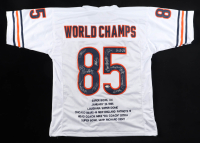 1985 Bears World Champions Highlights Jersey Team-Signed by (14) with Mike Singletary, Willlie Gault, Shaun Gayle, Stefan Humphries (JSA) at PristineAuction.com