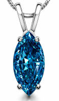 1.04 Carats Lab Grown FANCY VIVID BLUE Diamond Pendant VS1 | $2,500 Estimated Retail Value (UGL & IGI Certs) | Brand New at PristineAuction.com