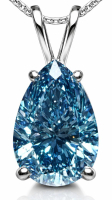 1.47 Carats Lab Grown FANCY VIVID BLUE Diamond Pendant VS2 | $3,300 Estimated Retail Value (UGL & IGI Certs) | Brand New at PristineAuction.com