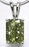 1.10 Carats Lab Grown FANCY VIVID GREEN Diamond Pendant VS1 | $3,000 Estimated Retail Value (UGL & IGI Certs) | Brand New at PristineAuction.com