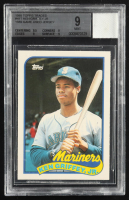 Ken Griffey Jr. 1989 Topps Traded #41T RC With Game-Used Jersey Piece (BGS 9) at PristineAuction.com