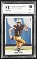 Josh Allen 2018 Leaf Rookie Star #08 RC (BCCG 10) at PristineAuction.com