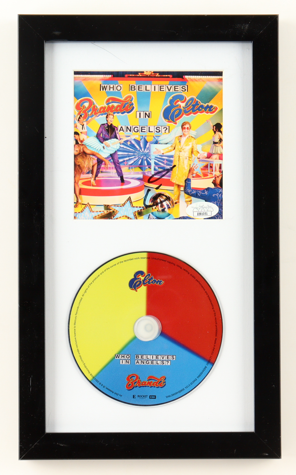 Elton John Signed Custom Framed "Who Believes in Angels?" CD Insert Display with Disc (JSA) at PristineAuction.com Elton John Signed Custom Framed "Who Believes in Angels?" CD Insert Display with Disc (JSA) at PristineAuction.com