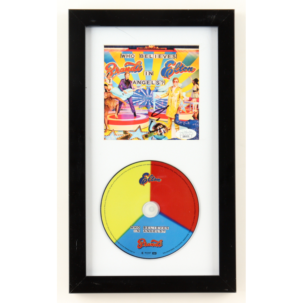 Elton John Signed Custom Framed "Who Believes in Angels?" CD Insert Display with Disc (JSA) at PristineAuction.com
