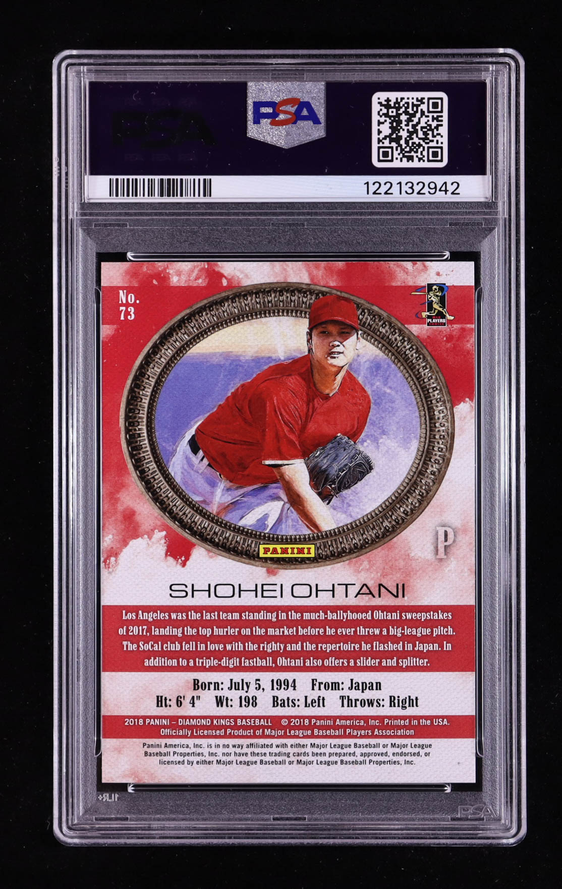 Shohei Ohtani 2018 Diamond Kings #73 RC (PSA 10) at PristineAuction.com Shohei Ohtani 2018 Diamond Kings #73 RC (PSA 10) at PristineAuction.com