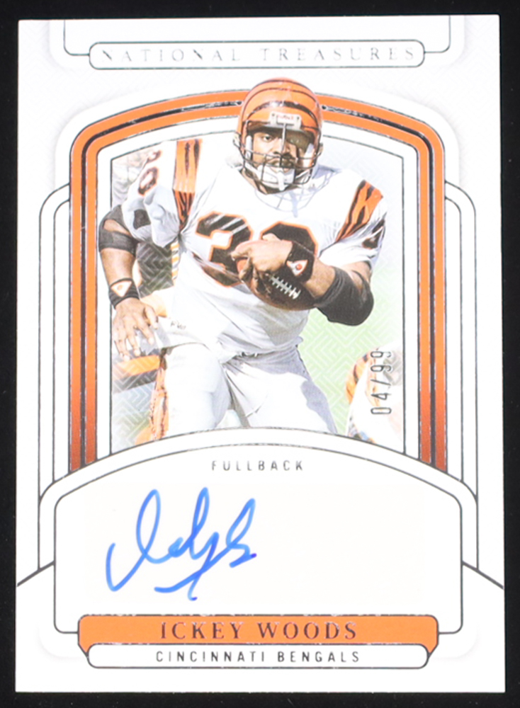 Ickey Woods 2024 Panini National Treasures Signatures #66 #04/99 at PristineAuction.com Ickey Woods 2024 Panini National Treasures Signatures #66 #04/99 at PristineAuction.com