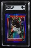 Ja'Marr Chase 2021 Panini Donruss Optic Blue Hyper Prizm RR #207 RC (SGC 9) at PristineAuction.com