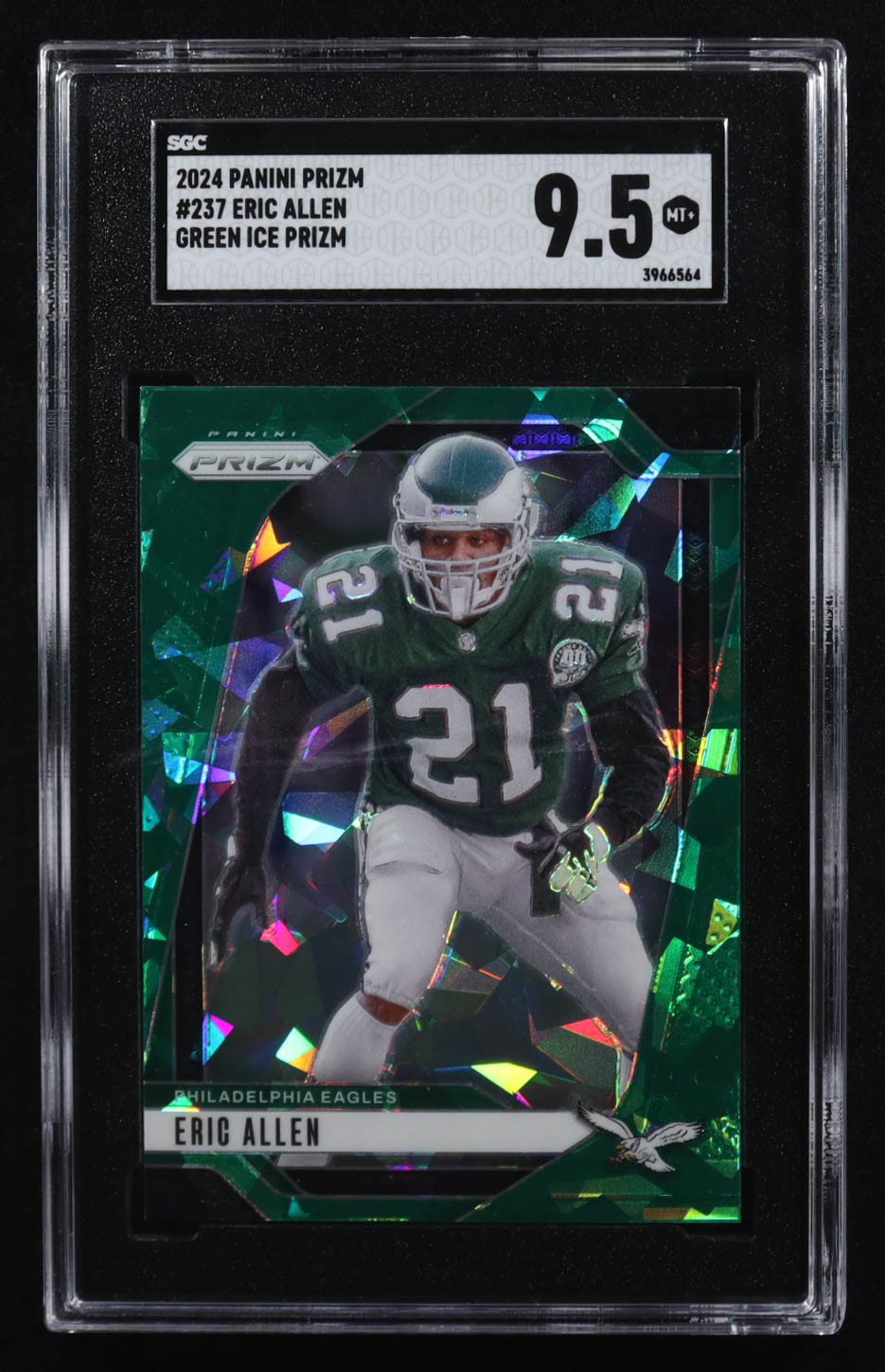 Eric Allen 2024 Panini Prizm Green Ice #237 (SGC 9.5) at PristineAuction.com Eric Allen 2024 Panini Prizm Green Ice #237 (SGC 9.5) at PristineAuction.com