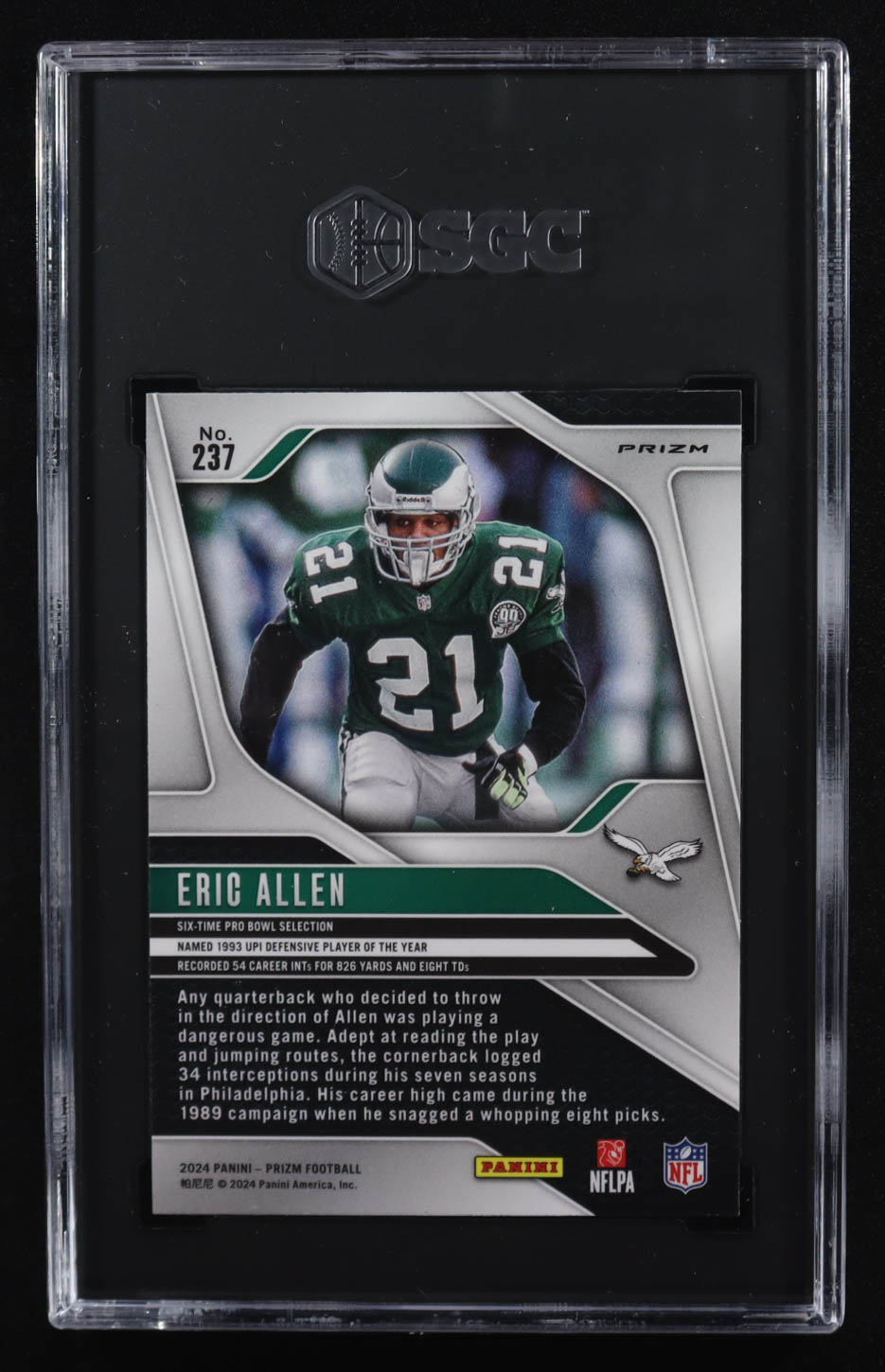 Eric Allen 2024 Panini Prizm Green Ice #237 (SGC 9.5) at PristineAuction.com Eric Allen 2024 Panini Prizm Green Ice #237 (SGC 9.5) at PristineAuction.com
