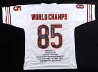 1985 Bears World Champions Highlights Jersey Team-Signed by (14) with Mike Singletary, Willlie Gault, Shaun Gayle, Stefan Humphries (JSA) at PristineAuction.com
