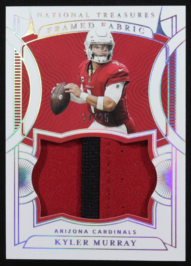 Kyler Murray 2021 Panini National Treasures Framed Fabric Holo Silver #26 #24/25 at PristineAuction.com Kyler Murray 2021 Panini National Treasures Framed Fabric Holo Silver #26 #24/25 at PristineAuction.com