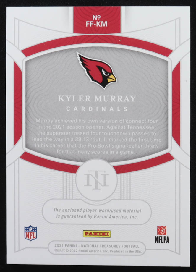 Kyler Murray 2021 Panini National Treasures Framed Fabric Holo Silver #26 #24/25 at PristineAuction.com Kyler Murray 2021 Panini National Treasures Framed Fabric Holo Silver #26 #24/25 at PristineAuction.com