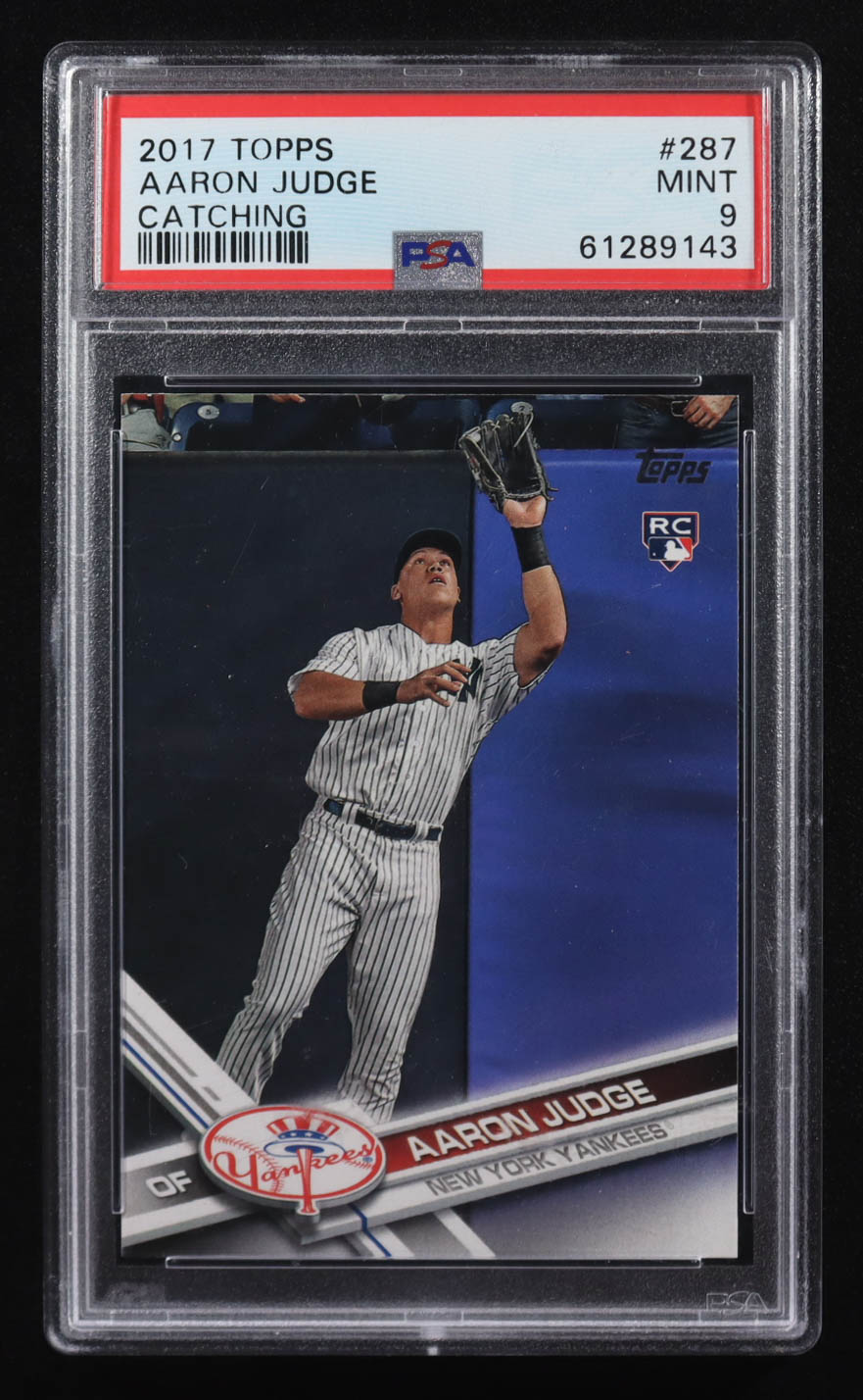 Aaron Judge 2017 Topps Catching #287 RC (PSA 9) at PristineAuction.com Aaron Judge 2017 Topps Catching #287 RC (PSA 9) at PristineAuction.com
