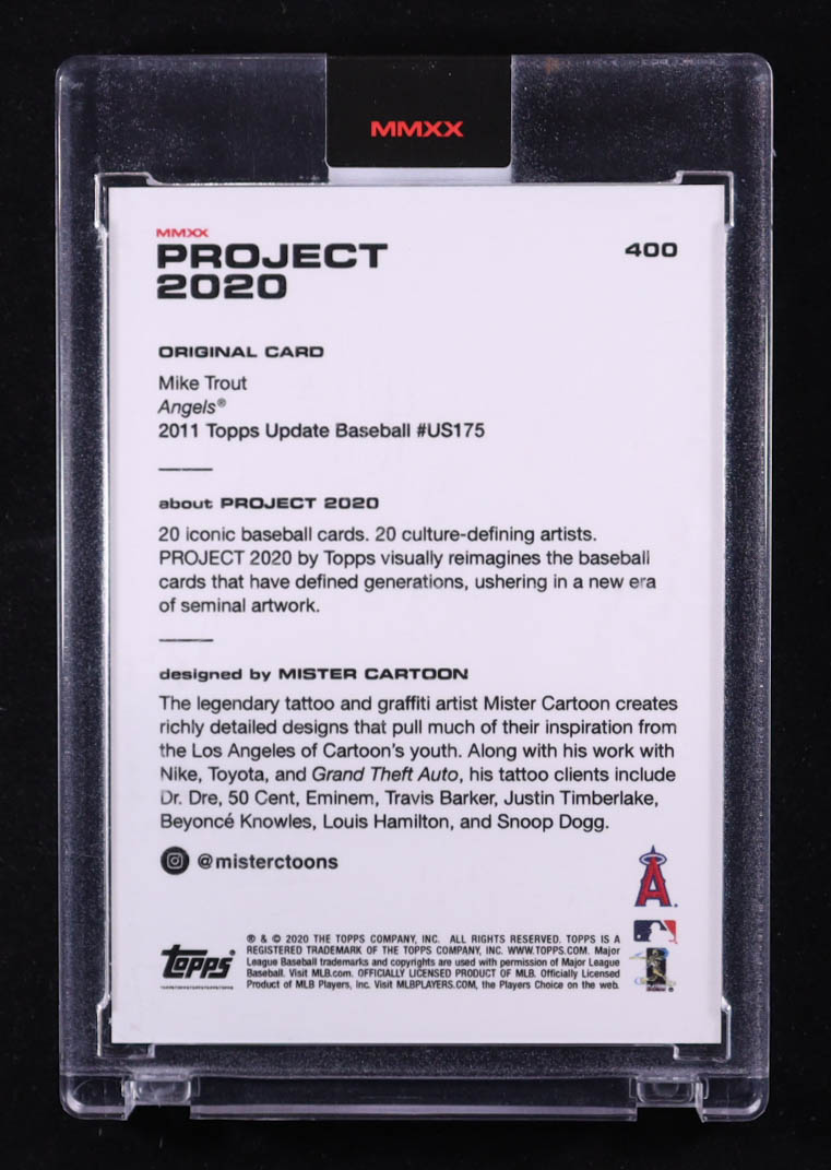 Mike Trout 2020 Topps Project 2020 #400 Mister Cartoon at PristineAuction.com Mike Trout 2020 Topps Project 2020 #400 Mister Cartoon at PristineAuction.com