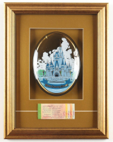 Walt Disney World Vintage On-Site Souvenir Dish with Vintage Disney A-E Ticket Book at PristineAuction.com
