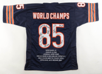 1985 Bears World Champions Highlights Jersey Team-Signed by (14) with Mike Singletary, Willlie Gault, Shaun Gayle, Stefan Humphries (JSA) at PristineAuction.com
