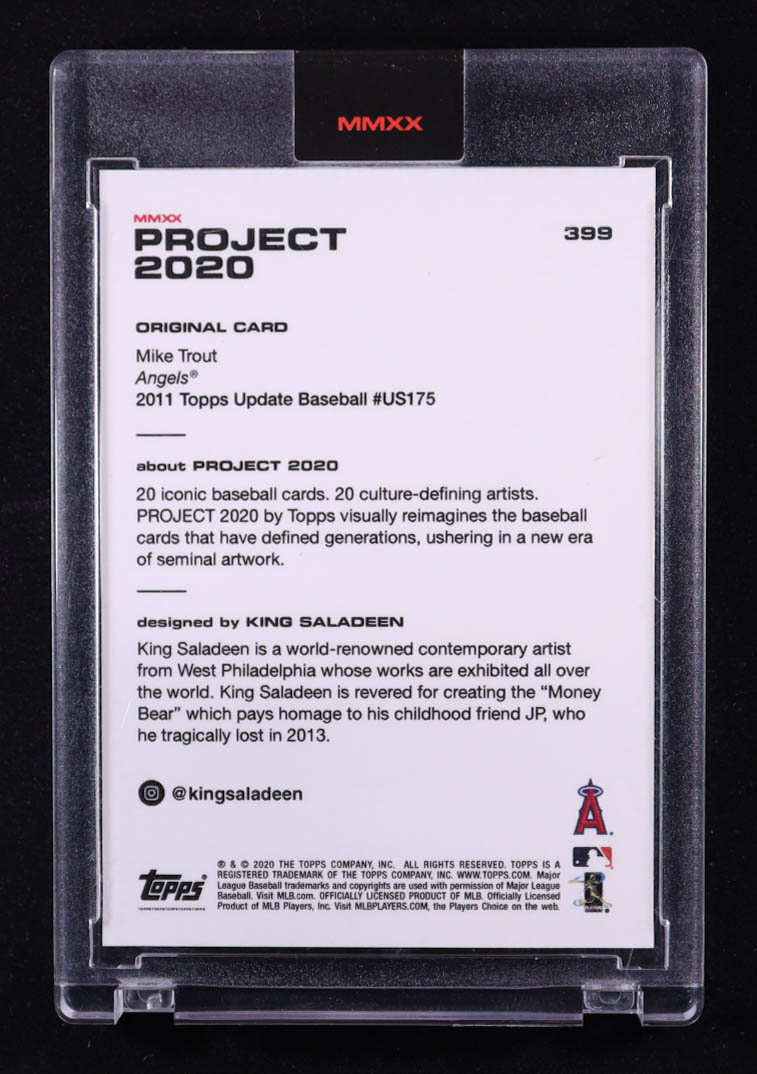 Mike Trout 2020 Topps Project 2020 #399 King Saladeen at PristineAuction.com Mike Trout 2020 Topps Project 2020 #399 King Saladeen at PristineAuction.com