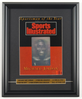 Custom Framed Michael Jordan 3D Hologram "Sports Illustrated" Magazine Cover Display with Stat Plaque at PristineAuction.com