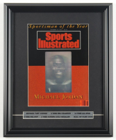 Custom Framed Michael Jordan 3D Hologram "Sports Illustrated" Magazine Cover Display with Stat Plaque at PristineAuction.com