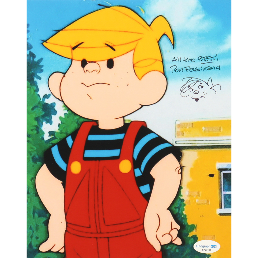 Ron Ferdinand Signed "Dennis the Menace" 8x10 Photo Inscribed "All the Best!" with Hand-Drawn Sketch (ACOA) at PristineAuction.com