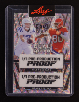 Riley Leonard / Beaux Collins 2024 Leaf Metal Dual Auto Pre-Production Proof Silver Wave #NNO #1/1 RC at PristineAuction.com