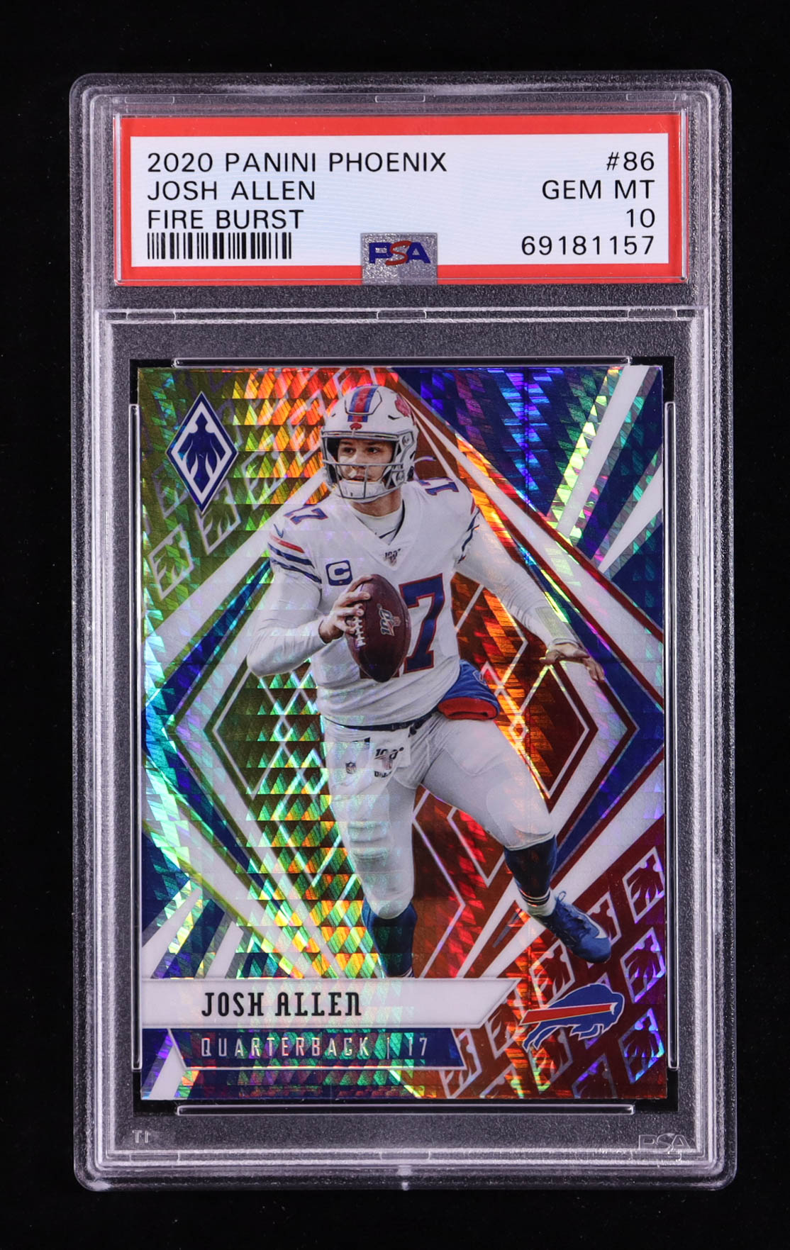 Josh Allen 2020 Panini Phoenix Fire Burst #86 (PSA 10) at PristineAuction.com Josh Allen 2020 Panini Phoenix Fire Burst #86 (PSA 10) at PristineAuction.com