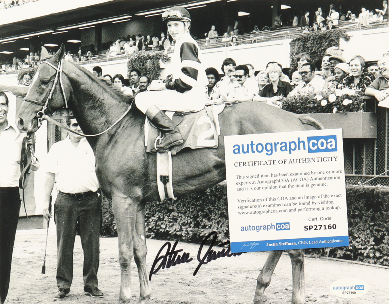 Steve Cauthen Signed 8x10 Photo (ACOA) at PristineAuction.com Steve Cauthen Signed 8x10 Photo (ACOA) at PristineAuction.com